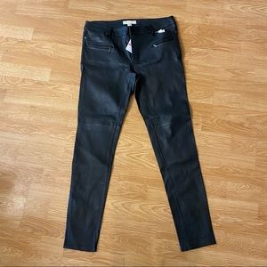 NWT Michael Kors black leather pants size 10